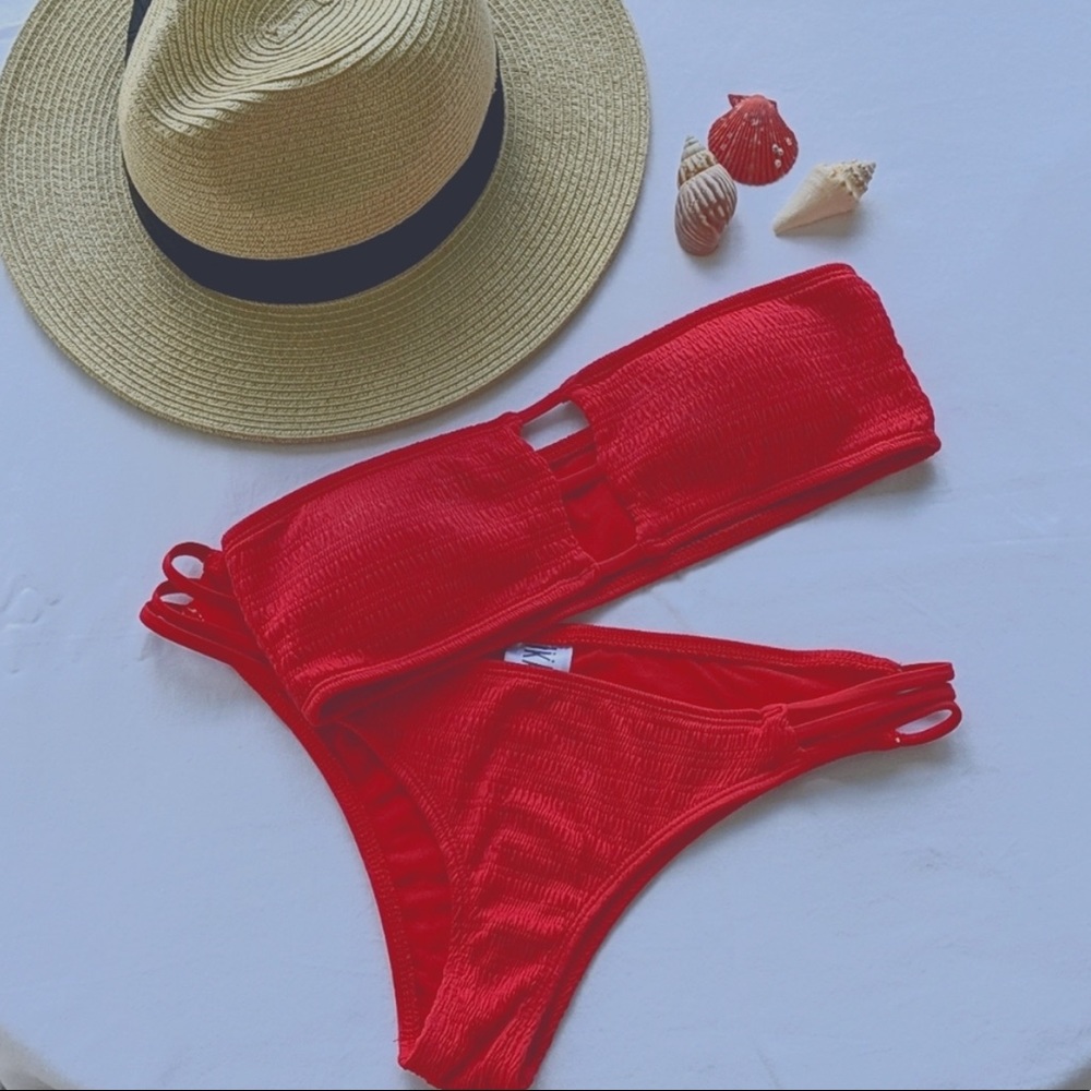 Cute Red Two Piece Ika Kul bathing suite